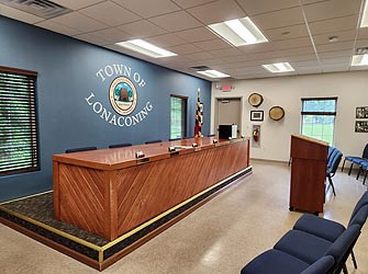 [photo, Council Meeting Room, Town Hall, 35 East Main St., Lonaconing, Maryland]
